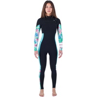 Womens Plus Printed 3/2mm Chest Zip Wetsuit